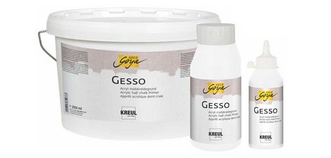 Apprêt acrylique SOLO Goya Gesso, blanc, 250 ml