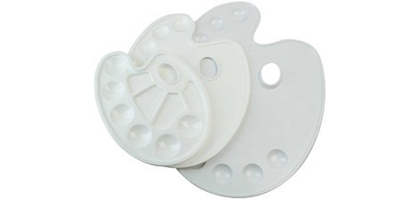 Palette de peinture SOLO Goya, plastique, ovale, blanc