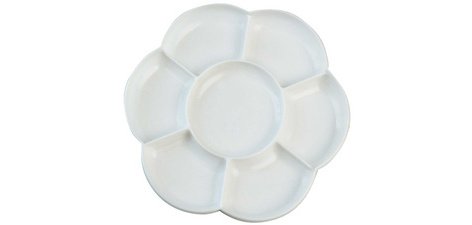Palette de peinture SOLO Goya, plastique, rond, blanc