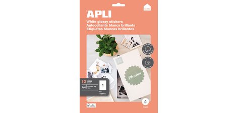 Etiquette photo brillante, 210 x 297 mm, blanc