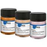 Peinture acrylique métallique, or rose, 20 ml