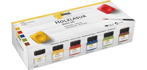 Lasure pour bois, set créatif 6 x 20 ml