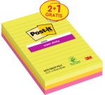 Bloc-notes super sticky notes, 101 x 152 mm, ligné