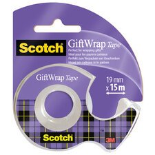 Dévidoir ruban adhésif pour cadeau 'GiftWrap Tape' - Largeur 19 mm x longueur 16,5 m