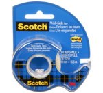 Dévidoir adhésif Scotch transparent Wall Safe repositionnable - Largeur 19 mm x longuer 16,5 m