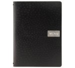 Protège-menus EGO, A4, en cuir, noir