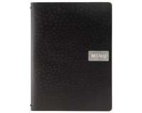 Protège-menus EGO, A4, en cuir, noir