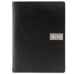 Protège-menus EGO, A4, en cuir, noir