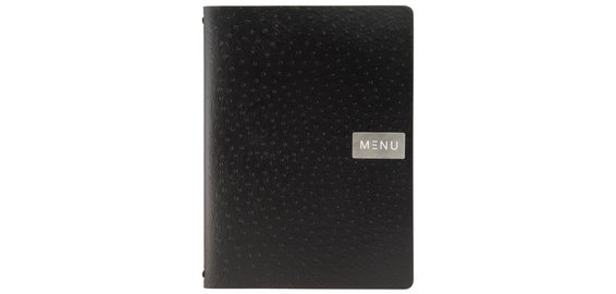 Protège-menus EGO, A4, en cuir, noir