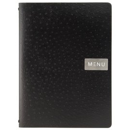 Protège-menus EGO, A4, en cuir, noir