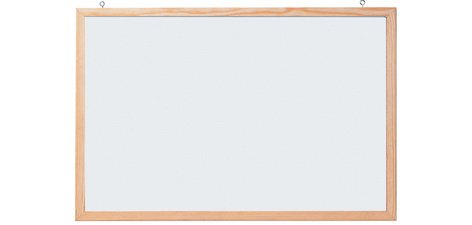 Tableau mural blanc avec cadre en bois, 600 x 400 mm