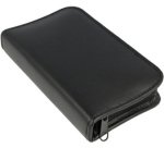 Set de manucure, étui en cuir, 10 pièces, noir