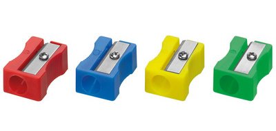 Taille-crayons, plastique, assorti