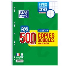 Copies doubles perforées, A4, Seyès, MAXI PACK