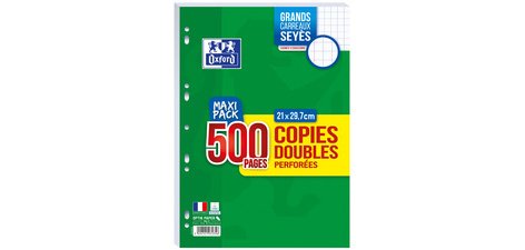 Copies doubles perforées, A4, Seyès, MAXI PACK