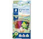 Crayons de couleur staedtler noris  187 triangulaires en   bois coloris assortis etui de 12