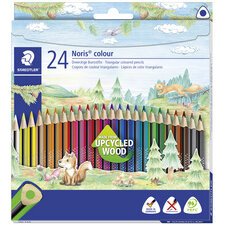 En_lapices de colores staedtler noris colour slim triangular caja de 12 colores surtidos