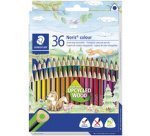 Crayons de couleur staedtler noris  187 triangulaires en   bois coloris assortis etui de 24