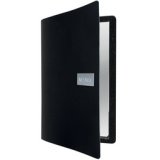 Protège-menus 'RAW', A5, en cuir véritable, noir