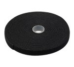 Lien auto-agrippant sur rouleau, 10 m, noir