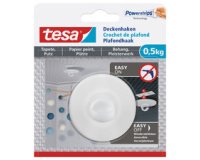 Crochet de plafond - Powerstrips - pour papier peint & plâtre - supporte  0