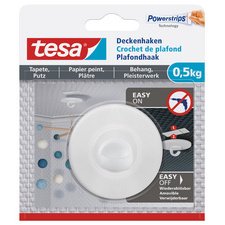 Crochet de plafond - Powerstrips - pour papier peint & plâtre - supporte  0