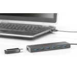 Hub USB 3.0 Super Speed, 7 ports, avec alimentation