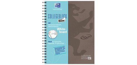Touch European Book 4 'Write & Erase' notebook, brown