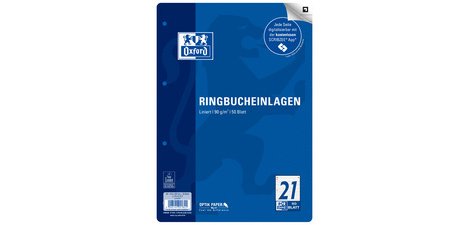 Blätter für Ordner, A4, unbedruckt, 100 Blätter