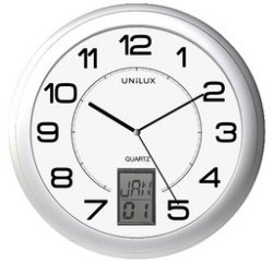 Unilux Instinct Wall Clock Ø30.5cm Silver Gray/White
