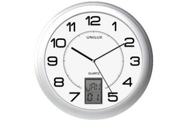 Unilux Instinct Wall Clock Ø30.5cm Silver Gray/White