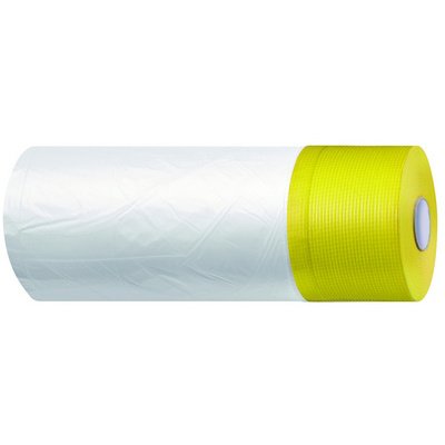 2-in1 afdekfolie met textieltape Kombi Mask, 1.400 mm x 20 m, geel