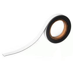 Ruban de marquage, magnétique, 20 mm x 5 m, blanc