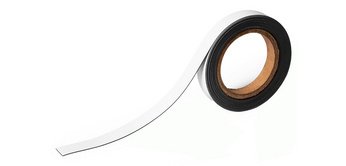 Magnetic marking tape, 40 mm x 5 m, white