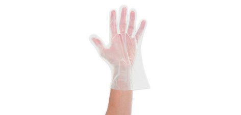 Gants bio 'GREEN', en PLA, L, transparent - Carton de 500 gants