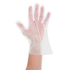 Gant bio "Green", en PLA, transparent - Boîte de 500 gants
