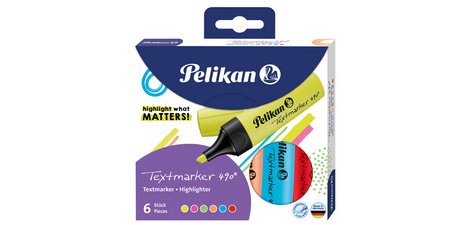 Surligneur Textmarker 490, étui de 6, assorti