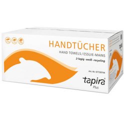 Essuie-mains Plus, 230 x 310 mm, plié en C, blanc