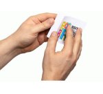 Bezoekersbadge 'VISITOR BADGE', film, wit