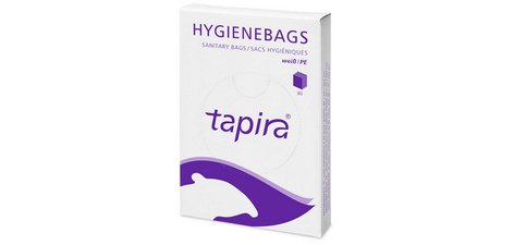 Sachet hygiénique en PE, non imprimé, blanc