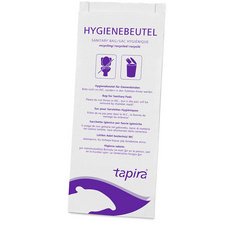 Sachet hygiénique en papier, imprimé, blanc/lilas