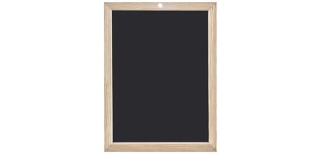 Ardoise en bois, uni, (l)400 x (H)600 mm, noir