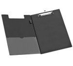 Porte-bloc A4 à rabat noir 23,5 x 36,5 cm - Wonday