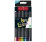 FABER-CASTELL Crayon de couleur Black Edition, étui de 24