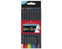 FABER-CASTELL Crayon de couleur Black Edition, étui de 24