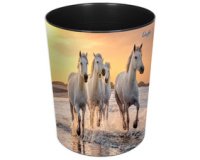 Corbeille à papier Chevaux sur la plage