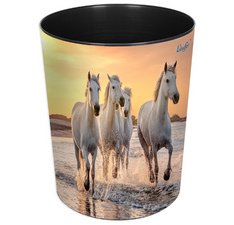 Corbeille à papier Chevaux sur la plage