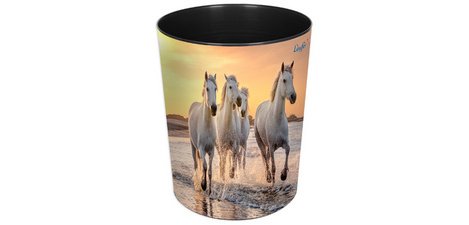 Corbeille à papier Chevaux sur la plage