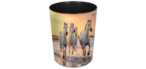 Corbeille à papier Chevaux sur la plage