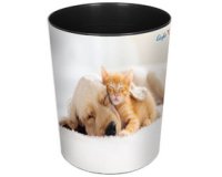 Corbeille à papier Chien et chat